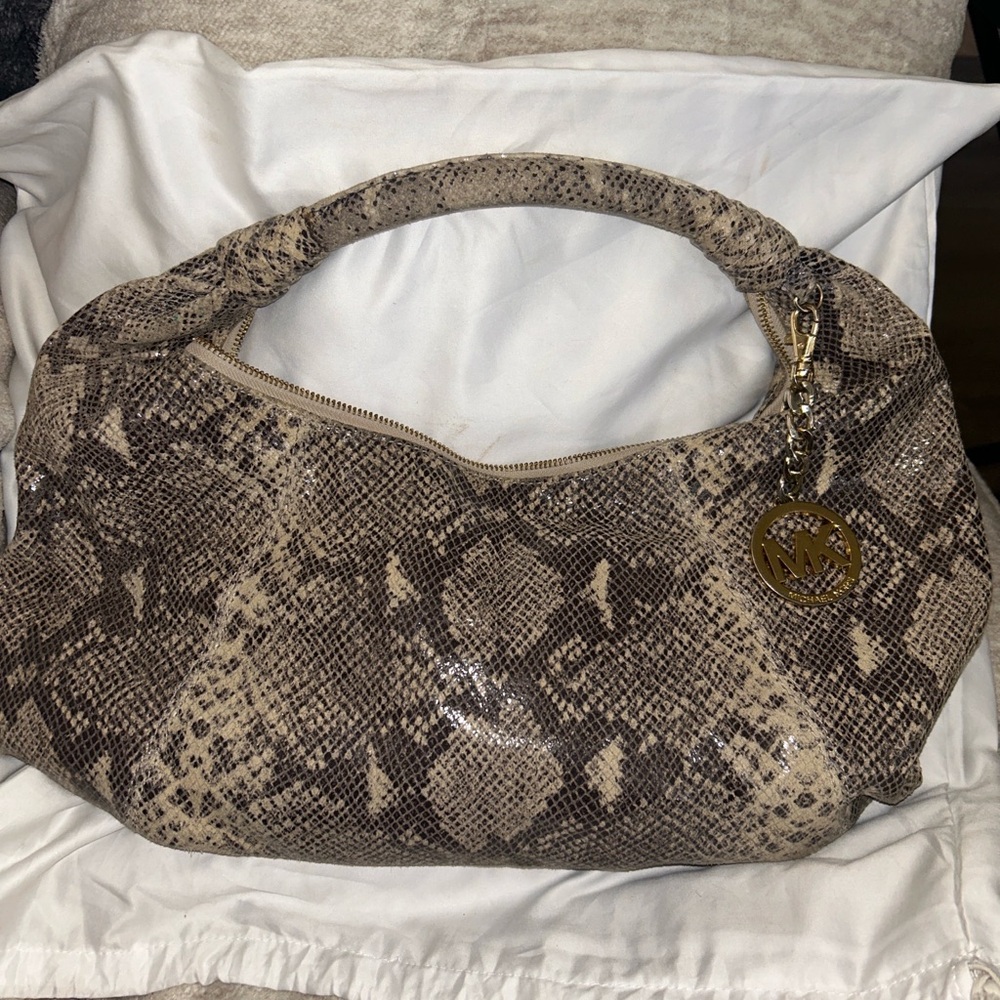 Michael Kors hobo style sakeskin purse